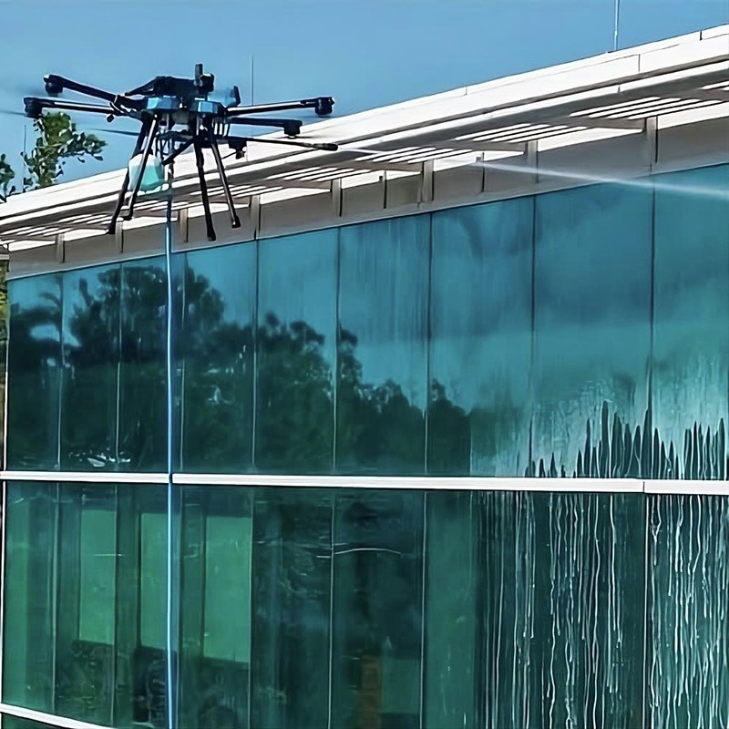 Drone for Curtain Wall Glass Cleaning