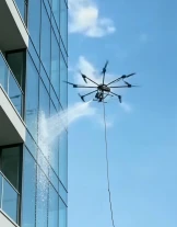 Drone For Highaltitude Curtain Wall Cleaning And Painting
